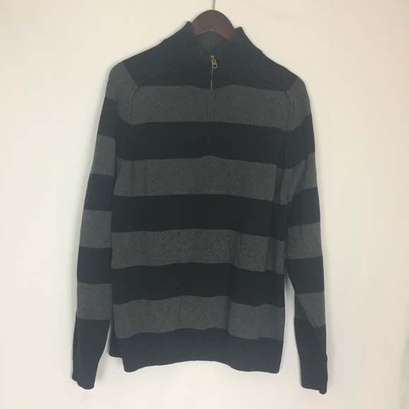 Sonoma Other - Sonoma | Black and Gray Stripe Pull Over XL